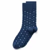 ECCO Socks-Classic Dotted Mid Cut Blue