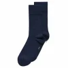 ECCO Socks-Classic Honeycomb Mid Cut Navy