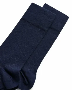 ECCO Socks-Classic Honeycomb Mid Cut Navy