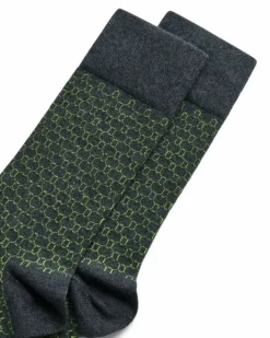 ECCO Socks-Classic Honeycomb Mid Cut Green