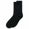 ECCO Socks-Classic Ribbed Mid-Cut Black