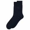 ECCO Socks-Classic Ribbed Mid-Cut Navy