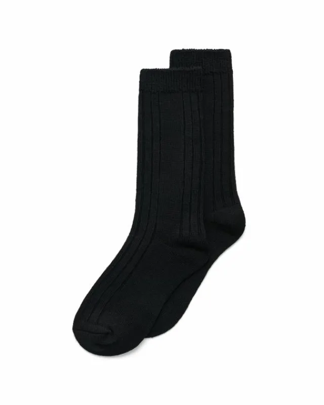 ECCO Socks | Socks-Hygge Ribbed Mid-Cut Black