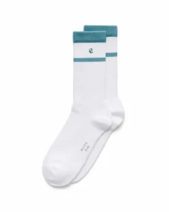 ECCO Socks | Socks-Retro Mid-Cut White