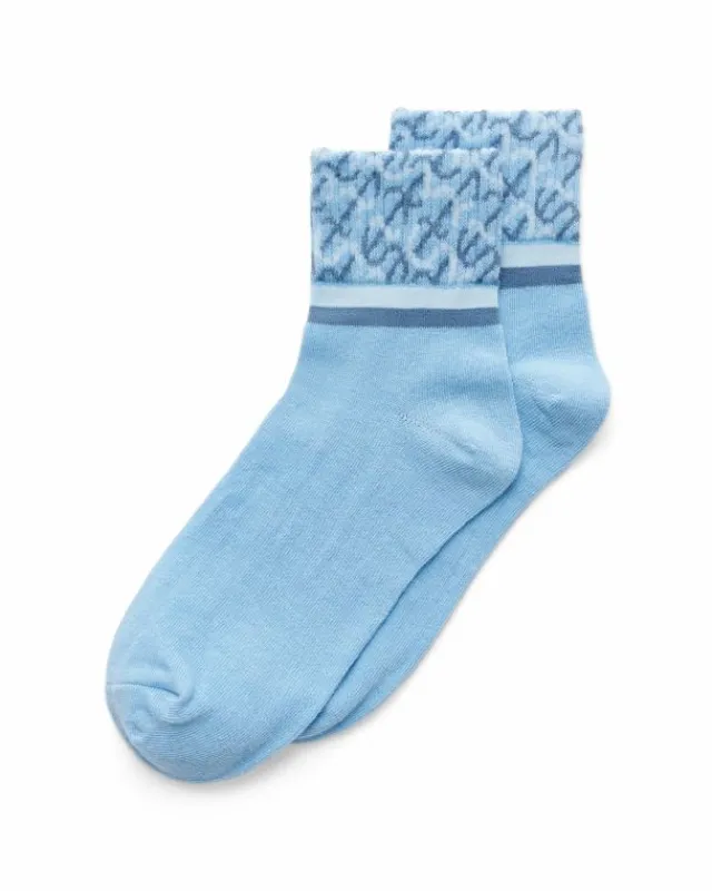 ECCO Socks-Vibe Wave Ankle-Cut Blue