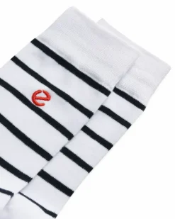 ECCO Socks-Women Classic Striped White